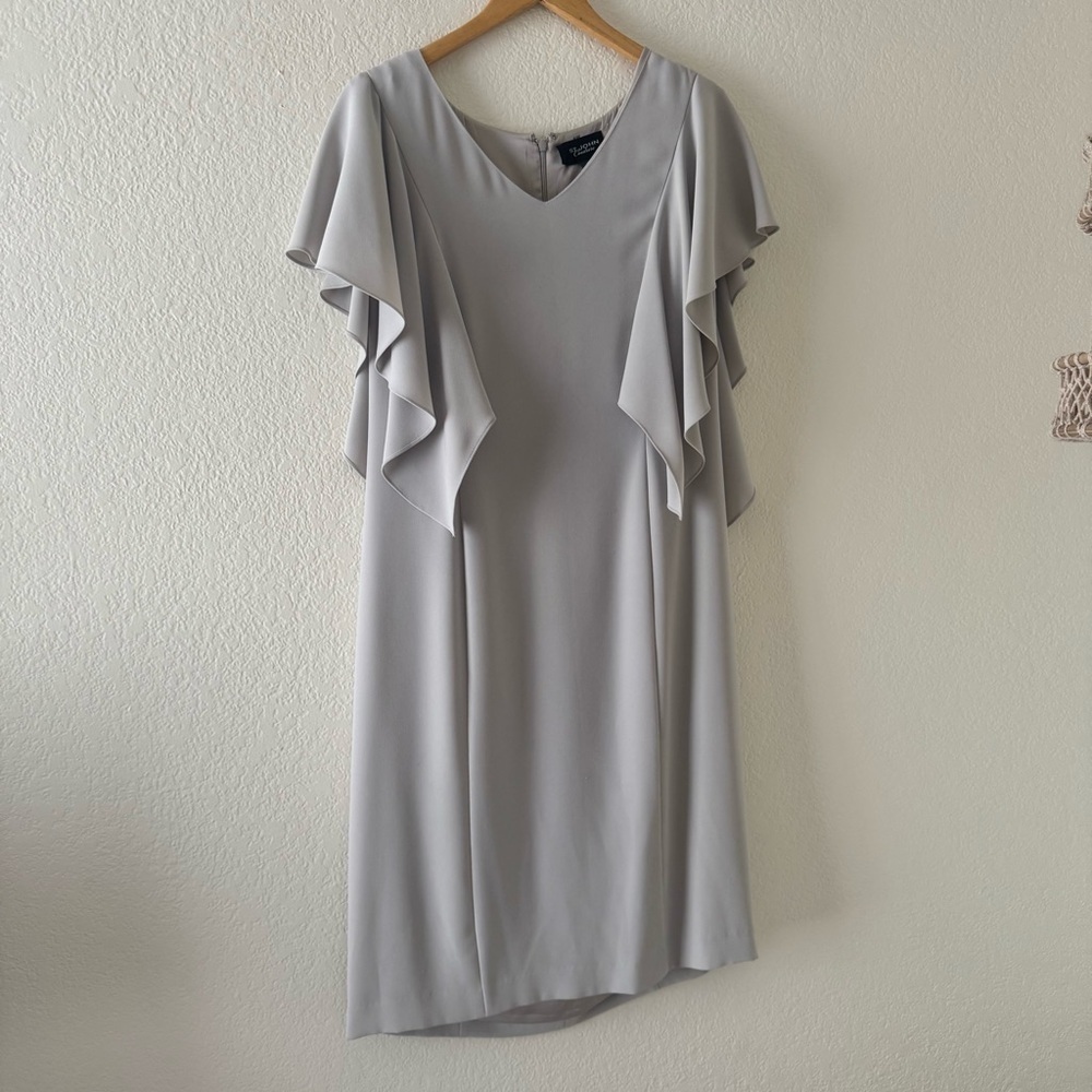 St. John Couture flutter sleeve dress